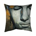 Begin Home Decor 26 x 26 in. Abstract Man Face-Double Sided Print Indoor Pillow 5541-2626-FI46